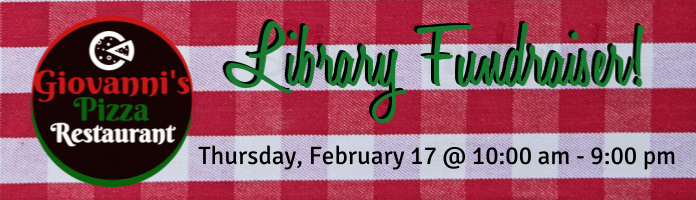 Library Fundraiser at Giovanni's Royersford on Thursday, February 17!