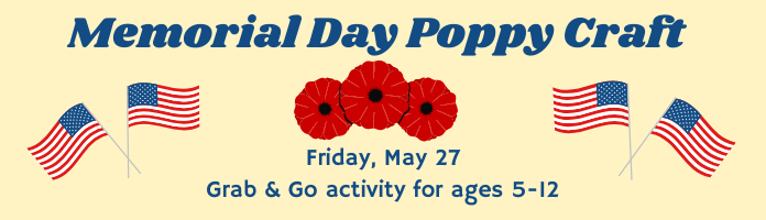 Poppy Flower Craft at the Main Library