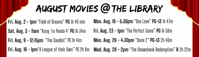 August Movie Events